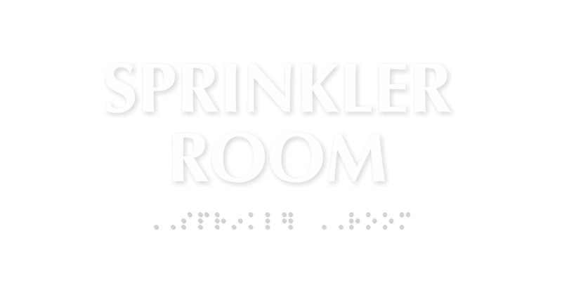 Sprinkler Room TactileTouch™ Sign with Braille