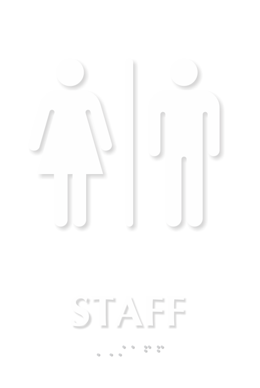 Staff TactileTouch Braille Restroom Sign