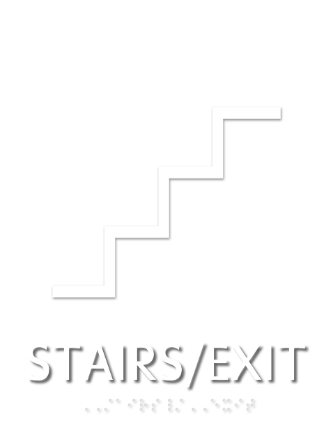 Stairs Exit Esquire Regulatory Sign