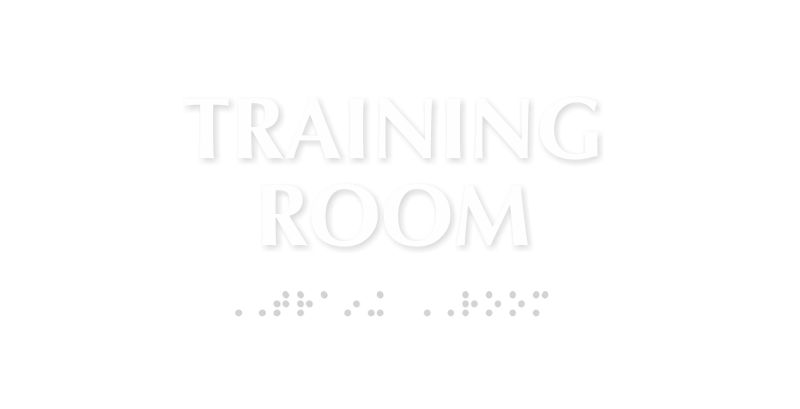 Training Room Tactile Touch Braille Sign