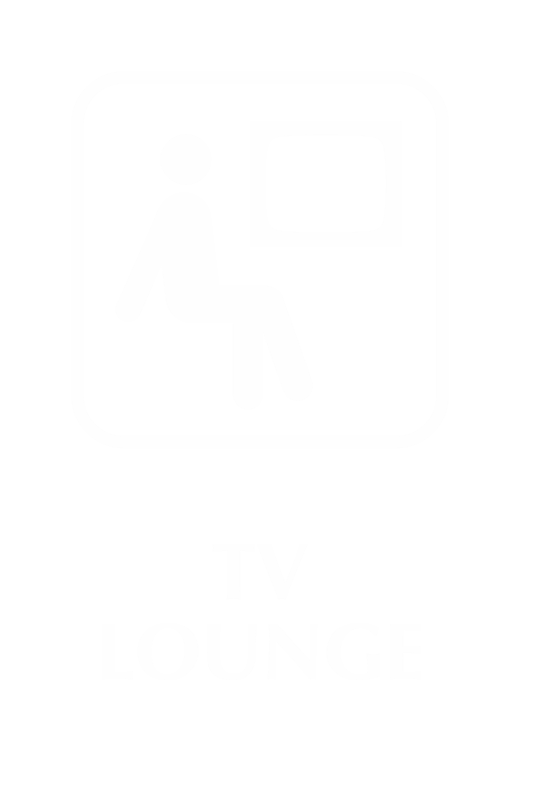 TV Lounge Engraved Sign with Symbol