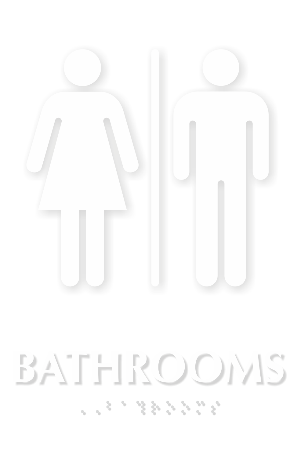 Unisex Bathrooms TactileTouch Braille Sign
