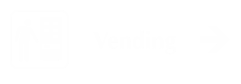 Vending Engraved Sign with Vending Machine Right Symbol