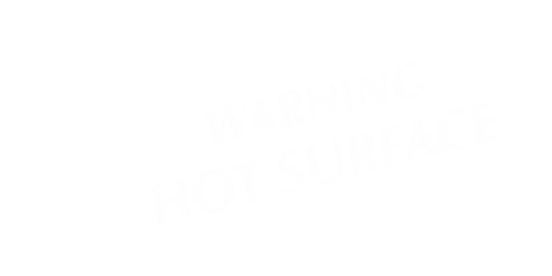 Warning Hot Surface Tabletop Tent Sign