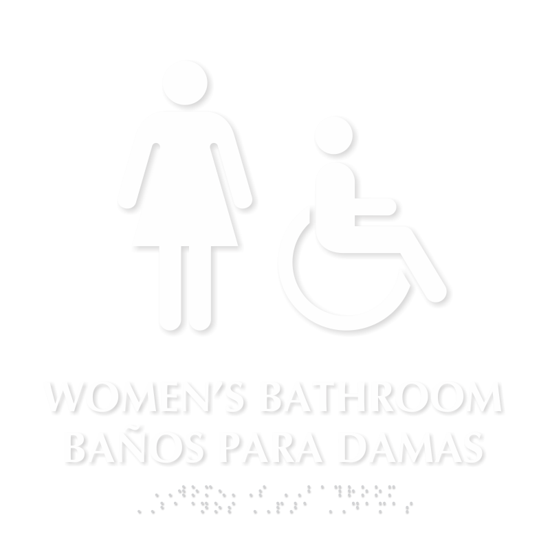Women's Bathroom Tactile Touch Braille Bilingual Sign