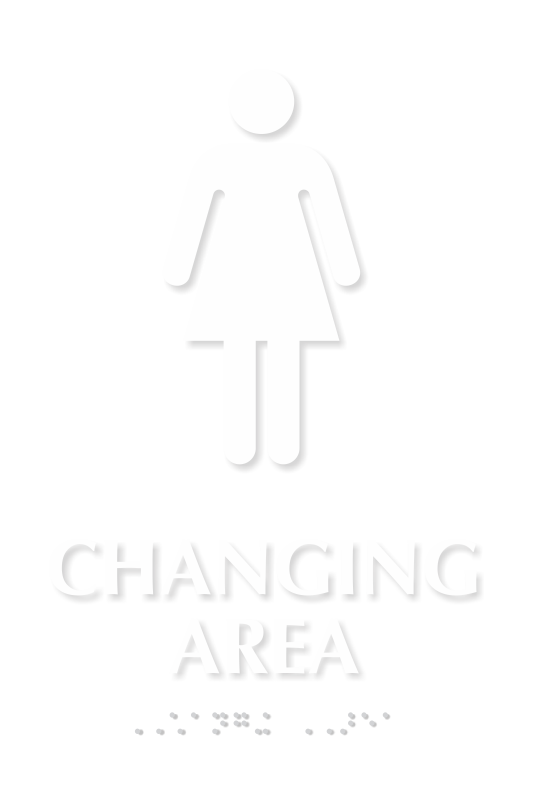Women Changing Area TactileTouch™ Sign with Braille