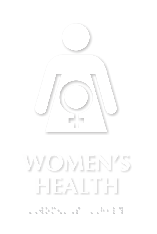 Women's Health Braille Sign, Female Health Care Symbol