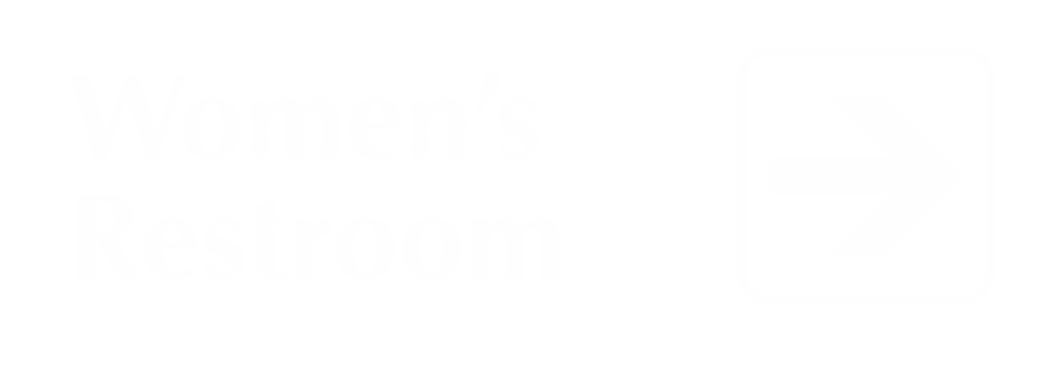 Womens Restroom Engraved Arrow Sign