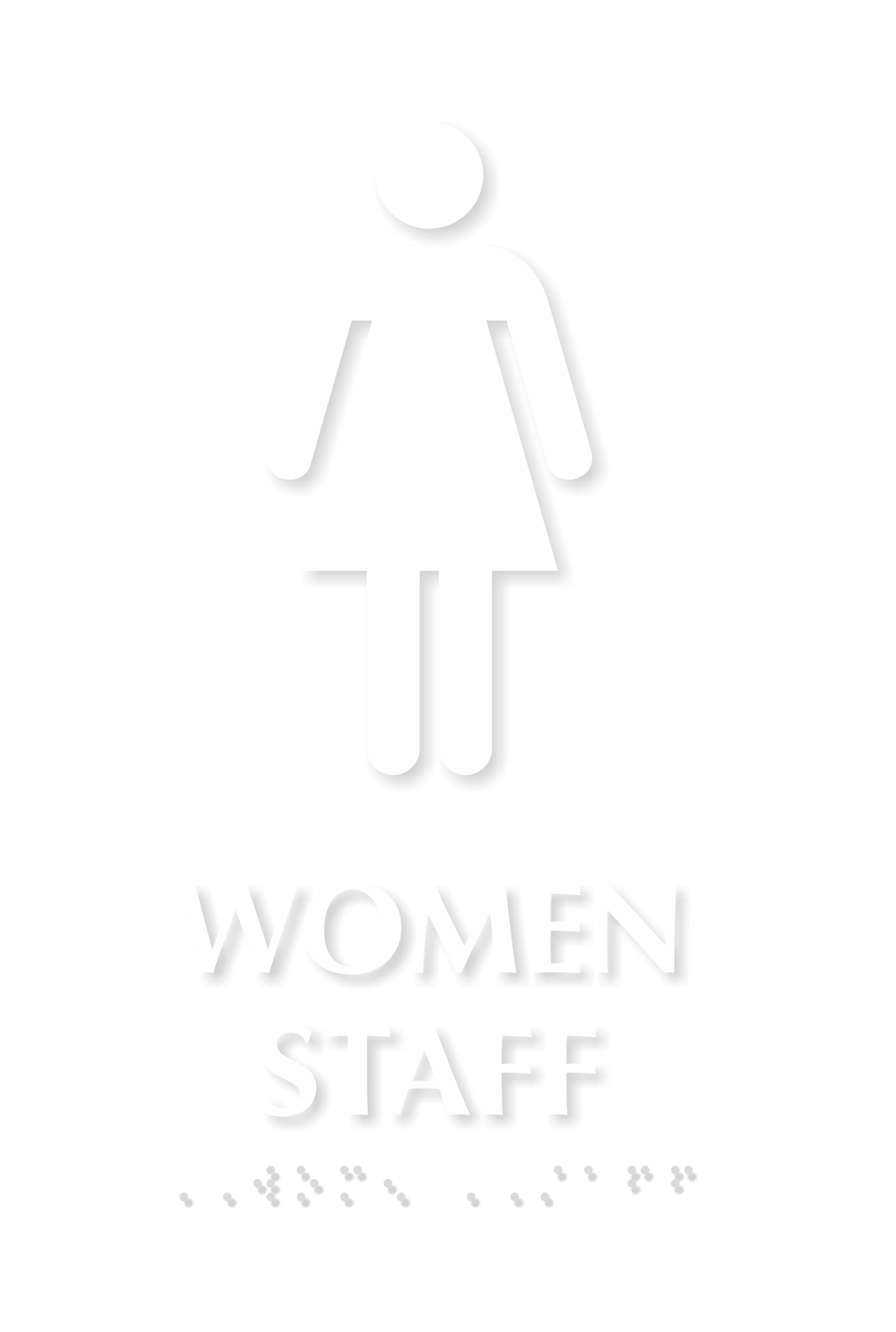 Women Staff TactileTouch Braille Restroom Sign