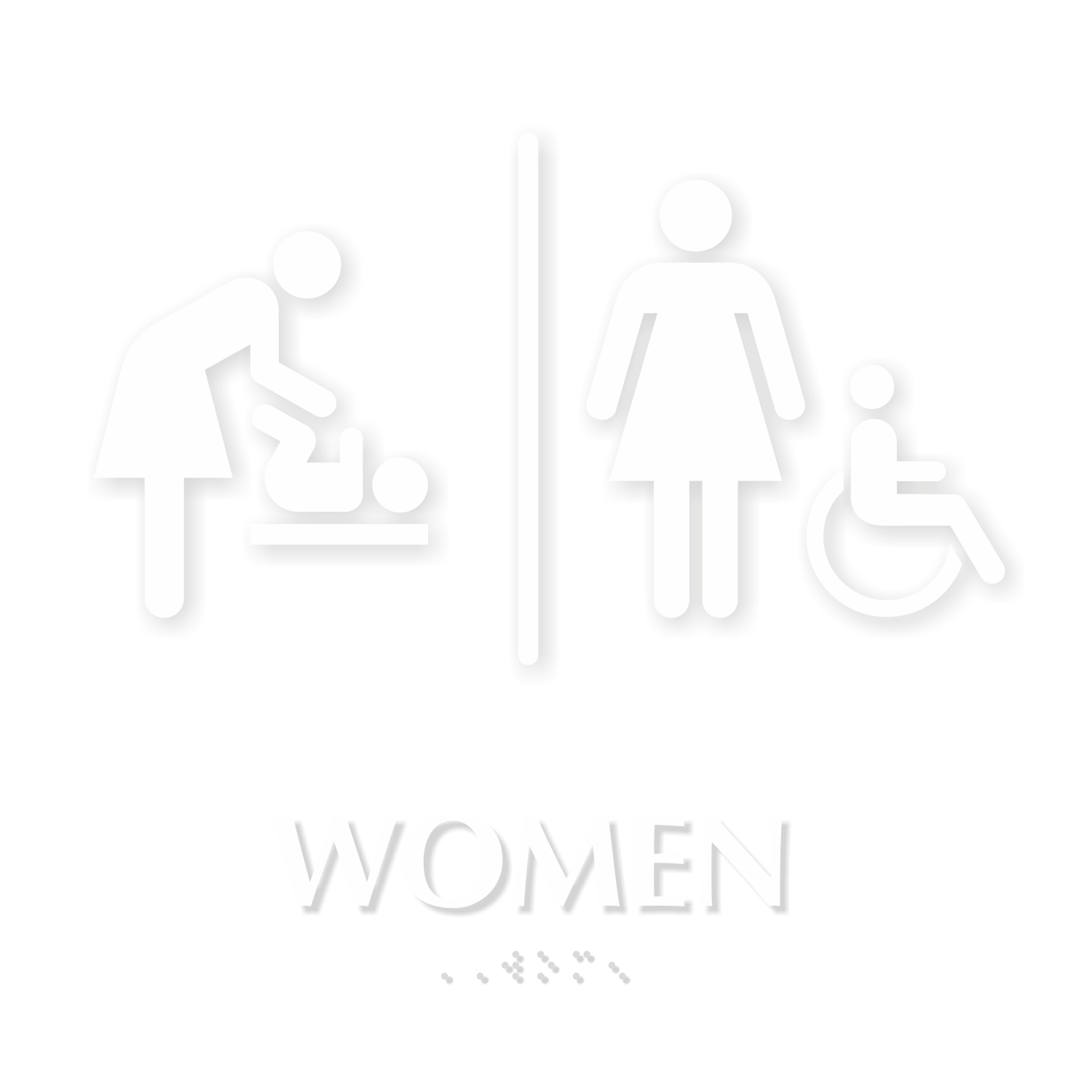 Women TactileTouch Braille Restroom Sign