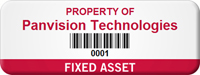 Personalized Fixed Asset Tag with Barcode