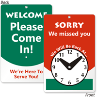 2-Sided Sorry We Missed You / Welcome Sign