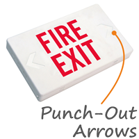 Fire Exit LED Exit Sign with Battery Backup