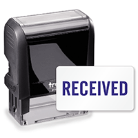 Self-Inking Stamp - Received (Blue) Stamp