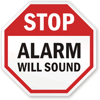 Stop :Alarm Will Sound Sign