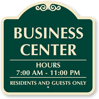 Custom Business Center Hours SignatureSign