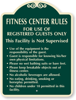 Fitness Center Rules For Registered Guests SignatureSign