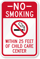 No Smoking, Child Care Center Sign