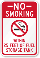 No Smoking, Fuel Storage Tank Sign