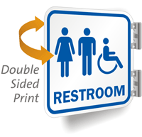 Unisex And Handicap Restroom Symbol Sign