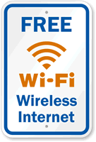 Free Wi-Fi Wireless Internet Sign