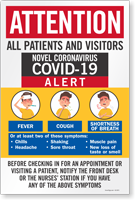 Attention All Patients And Visitors Medical Safety Sign
