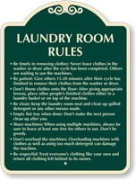 Custom Laundry Room Rules Signature Sign