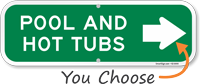 Directional Swimming Pool And Hot Tubs Sign