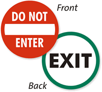 Do Not Enter Exit Door Decals