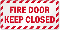 Fire Door Keep Closed Sprinkler Label