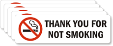 Thank You For Not Smoking Label (symbol)