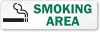 Smoking Area Label