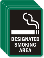 Designated Smoking Area   black reversed
