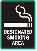 Designated Smoking Area Label