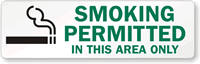 Smoking Permitted Area Label