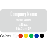Custom Company Name, Address and Text, Single-Sided Label