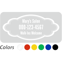 Customized Name and Number, Designer Single-Sided Label
