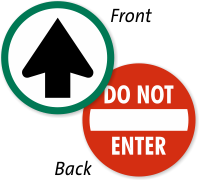 ANSI Do Not Enter Door Decal with Symbol