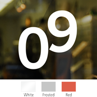 0-9 Number Etched Glass Decal Kit
