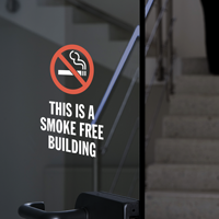 This Is A Smoke Free Building Window Decal