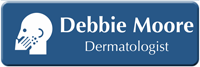 Customizable Dermatologist LaserLogo Name Badge with Dermatology Symbol
