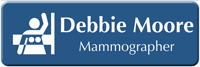 Customizable Mammographer LaserLogo Badge with Breast Imaging Symbol