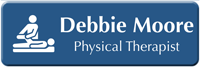 Customizable Physical Therapist LaserLogo Name Badge with Symbol
