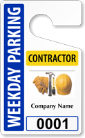 Plastic ToughTags™ for Contractor Parking Permits