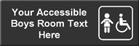 Accessible Boys Room Symbol Sign
