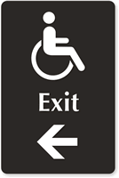 Exit Accessible Left arrow Sign
