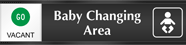 Baby Changing Area (with graphic)   Vacant/Occupied Slider Sign