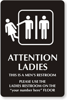 Custom Mens Restroom Sign