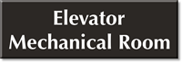 Elevator Mechanical Room Select-a-Color Engraved Sign