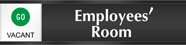 Employee Room - Vacant/Occupied Slider Sign